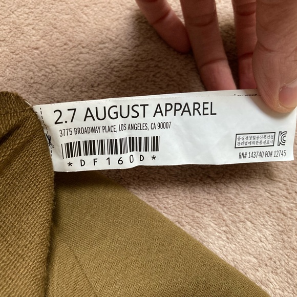 Anthropologie English Factory KNIT UNBALANCED SEAM DRESS - olive - sz XS - Picture 8 of 12